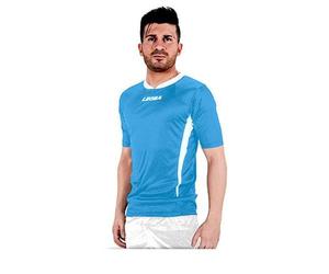 Legea Kit Calcio Calcetto Dusseldorf Maglia + Pantaloncino Col.Celeste Bianco (M)