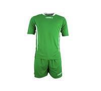 LEGEA Kit Calcio Calcetto Dusseldorf Maglia + Pantaloncino Col.Verde Bianco (L)