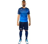 LEGEA KIT MAGLIA BREDA MC COMPLETO COMPLETINO CALCIO CALCETTO GIOCATORE TORNEO SPORT (BLU-TURCHESE, M)