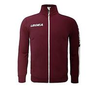 LEGEA Lea California Full Zip Giacca, Unisex - Adulto, Granata/Bianco, L