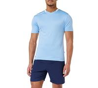 LEGEA Maglia Monaco, T-Shirt Unisex, Celeste/Bianco, XS