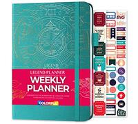 Legend Agenda settimanale colorata 2a edizione - Agenda senza data per la gestione del tempo, la definizione degli obiettivi, la produttività, le attività e le liste delle cose da fare, formato A5