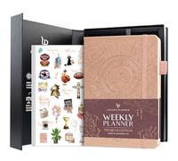 Legend Agenda settimanale Premium, Agenda settimanale, mensile e per budget senza datazione, per la gestione del tempo e la produttività, formato A5, oro rosa, nuova copertina)
