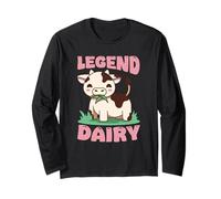 Legend Dairy Carino Mucca Cartoon Farm Animal Maglia a Manica