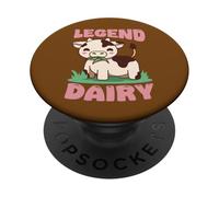 Legend Dairy Carino Mucca Cartoon Farm Animal PopSockets PopGrip Adesivo