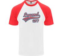 Legend Dal 49° Compleanno 1977 Maglietta Baseball Uomo A Maniche Corte