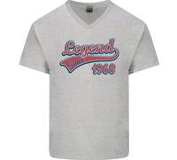 Legend Dal 58° Compleanno 1968 Uomo V-Neck T-Shirt in Cotone