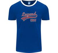 Legend Dal 65° Compleanno 1961 Uomo Ringer T-Shirt FotL