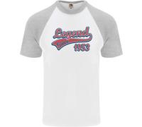 Legend Dal 72° Compleanno 1953 Maglietta Da Baseball A Maniche Corte Uomo