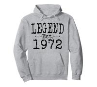 Legend Established 1972 Vintage Born in 1972 Regalo di Compleanno Felpa con Cappuccio