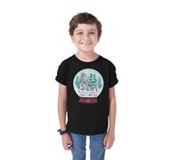 Legend Icon Kids Christmas - Maglietta in Cotone Rotondo Collo Corto Manica Holiday Tee - Regular Fit Xmas Shirt for Boys & Girls, all I Want for Christmas Is A Baby Raptor_Black, 10 Anni