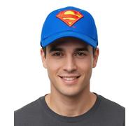 Legend Icon Ufficiale DC Comics Superman Baseball - Logo Snapback Baseball cap - Unisex Berretto | Adjustable Hat with Visor | Streetwear,One Size,Blu