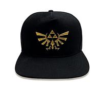 Legend of Zelda Cappellino Snapback Nero per Uomo, Logo Triforza, Hyrule, Cappello