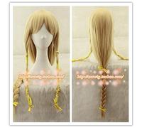Legend of Zelda Twilight Princess Cosplay Wig Brown Golden Braids 2 Styling Hairpiece Anime Costume Role Play Wig Pelucas+ Wig C Golden