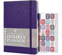 Legend Planner Agenda oraria - Agenda settimanale e giornaliera con fessure orarie. Agenda per appuntamenti per lavoro, senza data, A5 (viola)