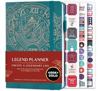Legend Planner Agenda settimanale e mensile per raggiungere i tuoi obiettivi e vivere più felice. Taccuino organizer e diario della produttività. A5 (verde acqua scuro)