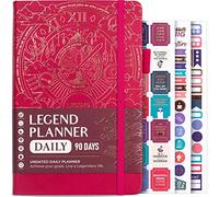 Legend Planner Giornaliero per 3 mesi - Agenda settimanale e giornaliera deluxe senza data per raggiungere i tuoi obiettivi e vivere più felice. Taccuino organizer e diario della produttività.