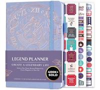 Legend Planner - Migliore agenda settimanale e calendario mensile per aumentare la produttività, raggiungere obiettivi e gestione del tempo principale - A5, Senza date (Pervinca, Lamina d'oro)