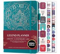Legend Planner - Migliore agenda settimanale e calendario mensile per aumentare la produttività, raggiungere obiettivi e gestione del tempo principale - A5, Senza date (Viridian)