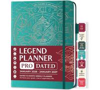 Legend Planner PRO datato 2021-2022 (verde viridiano - datato gennaio 2021 - gennaio 2022), più piccolo di A4 (7 '' x 20 ''))