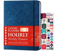 Legend Planner Programmazione oraria - Agenda settimanale e giornaliera con fessure orarie, diario per appuntamenti per lavoro e personale, A4 (blu mistico)