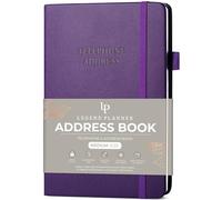 Legend Planner Rubrica con linguette alfabetiche - Rubrica telefonica per numeri di telefono, indirizzi, password, media (viola)