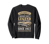 Legend Since 1957 Birthday Classic Car for Men Born in 1957 Felpa