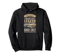 Legend Since 1957 Birthday Classic Car for Men Born in 1957 Felpa con Cappuccio