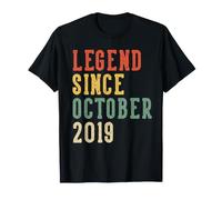 Legend Since 7 Ottobre Compleanno 2019 Uomini Donne 7 Anni Maglietta
