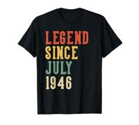 Legend Since 80 Luglio Compleanno 1946 Uomini Donne 80 Anni Maglietta