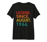 Legend Since August 1966 Birth of Birthday Idea Vintage Maglietta Premium