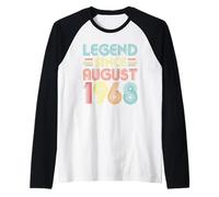 Legend Since August 1968 Vintage 58 Years Old 58th Birthday Maglia con Maniche Raglan
