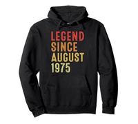 Legend Since August 1975 Vintage 1975 Idea Birth Of Birthday Felpa con Cappuccio