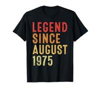 Legend Since August 1975 Vintage 1975 Idea Birth Of Birthday Maglietta