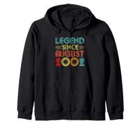 Legend Since August 2002 Vintage 24 Years Old 24th Birthday Felpa con Cappuccio