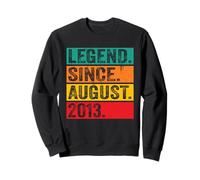 Legend Since August 2013 13th Birthday Retro 13 Years Old Felpa