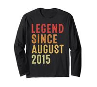 Legend Since August 2015 Vintage 2015 Idea Birth Of Birthday Maglia a Manica