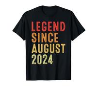 Legend Since August 2024 Vintage 2024 Idea Birth Of Birthday Maglietta