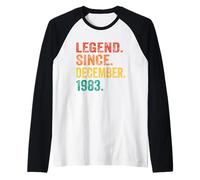 Legend Since December 1983 Retro 43 Years Old 43rd Birthday Maglia con Maniche Raglan