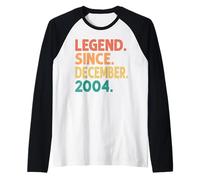 Legend Since December 2004 21st Birthday Retro 21 Years Old Maglia con Maniche Raglan