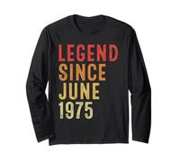 Legend Since June 1975 Vintage 1975 Birth Of Birthday Gifts Maglia a Manica