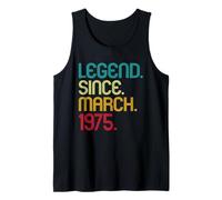 Legend Since March 1975 Vintage March 1975 Retro Men Women Canotta