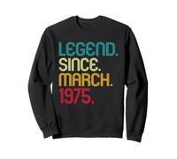 Legend Since March 1975 Vintage March 1975 Retro Men Women Felpa