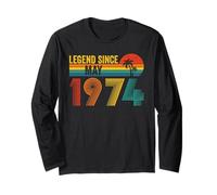 Legend Since May 1974 52nd Birthday 52 Years Old Vintage Maglia a Manica