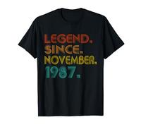 Legend Since November 1987 Vintage 1987 Birth Of Birthday Maglietta