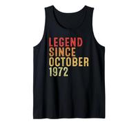 Legend Since October 1972 Vintage 1972 Birth Of Birthday Canotta