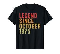 Legend Since October 1975 Vintage 1975 Birth Of Birthday Maglietta