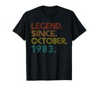 Legend Since October 1983 Men Women 1983 Birthday Vintage Maglietta