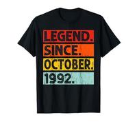Legend Since October 1992 34th Birthday 34 Years Old Vintage Maglietta