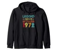 Legend Since September 1972 53rd Birthday Retro 53 Years Old Felpa con Cappuccio